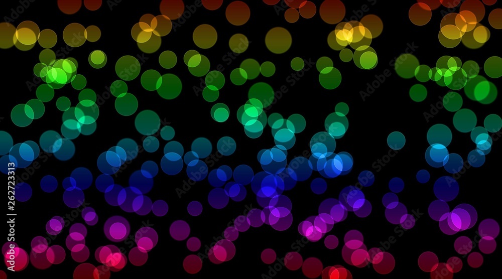 abstract wallpaper background colorful bokeh circles yellow green blue purple red