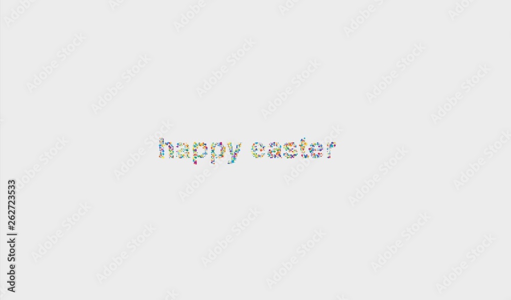 white background happy easter colorful balls message wishes