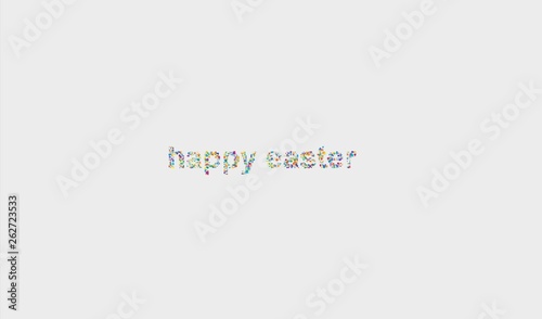 white background happy easter colorful balls message wishes