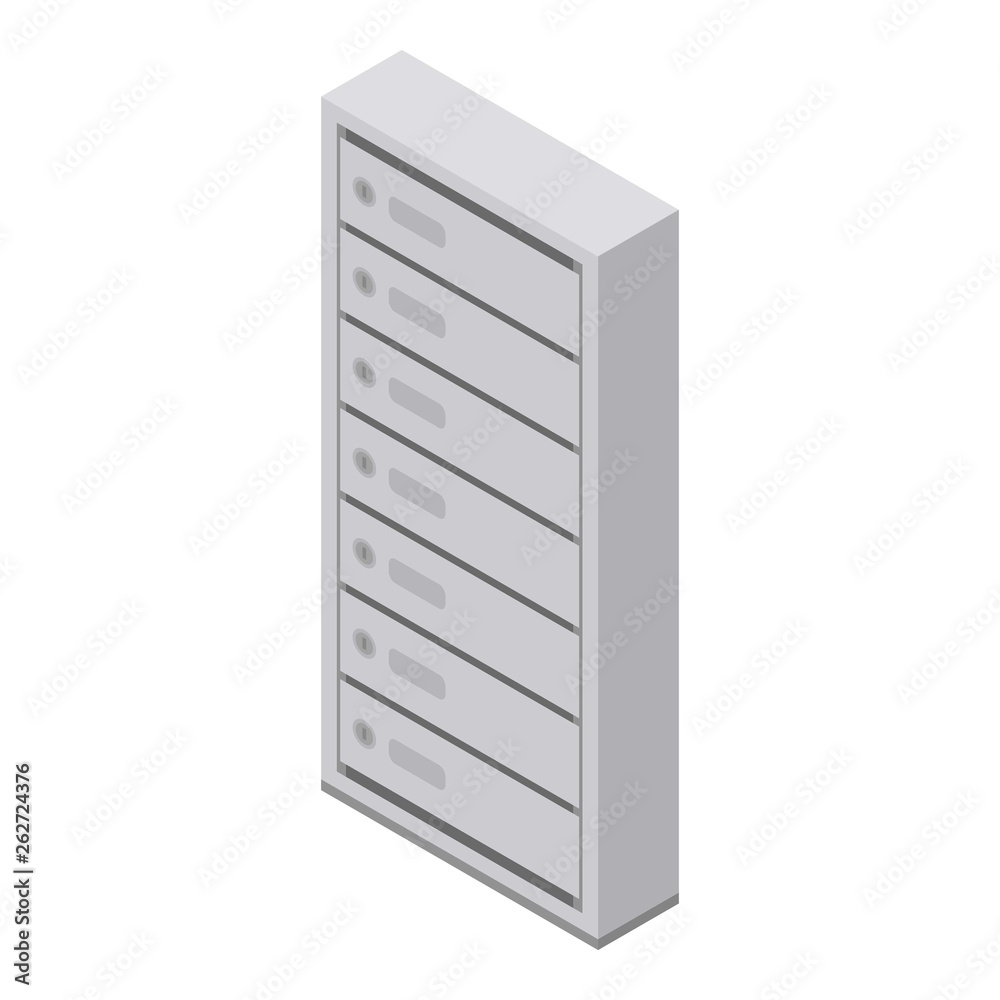 Post apartment box icon. Isometric of post apartment box vector icon for web design isolated on white background Post apartment box icon. Isometric of post apartment box vector icon for web design isolated on white background
