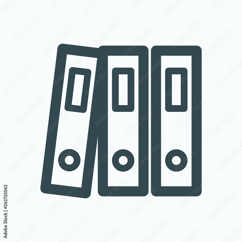 Binder isolated icon, ring binder outline vector icon Binder isolated icon, ring binder outline vector icon