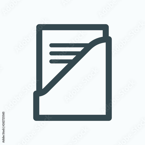 Archive binder isolated icon, archival binder outline vector icon