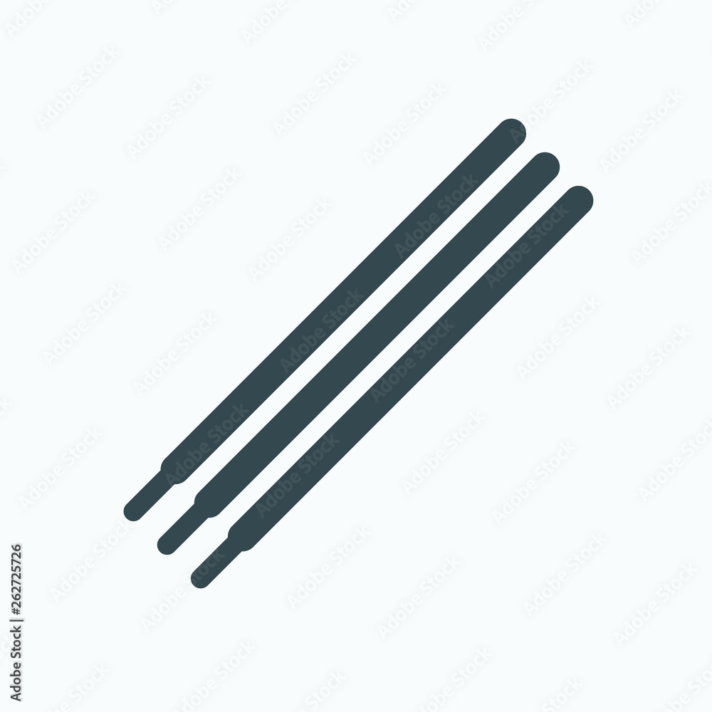 Pen refill rods isolated vector icon Pen refill rods isolated vector icon
