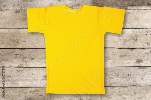 Yellow  t-shirt isolated on  background