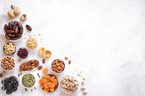 Obraz na plátně Dried Fruits and Nuts