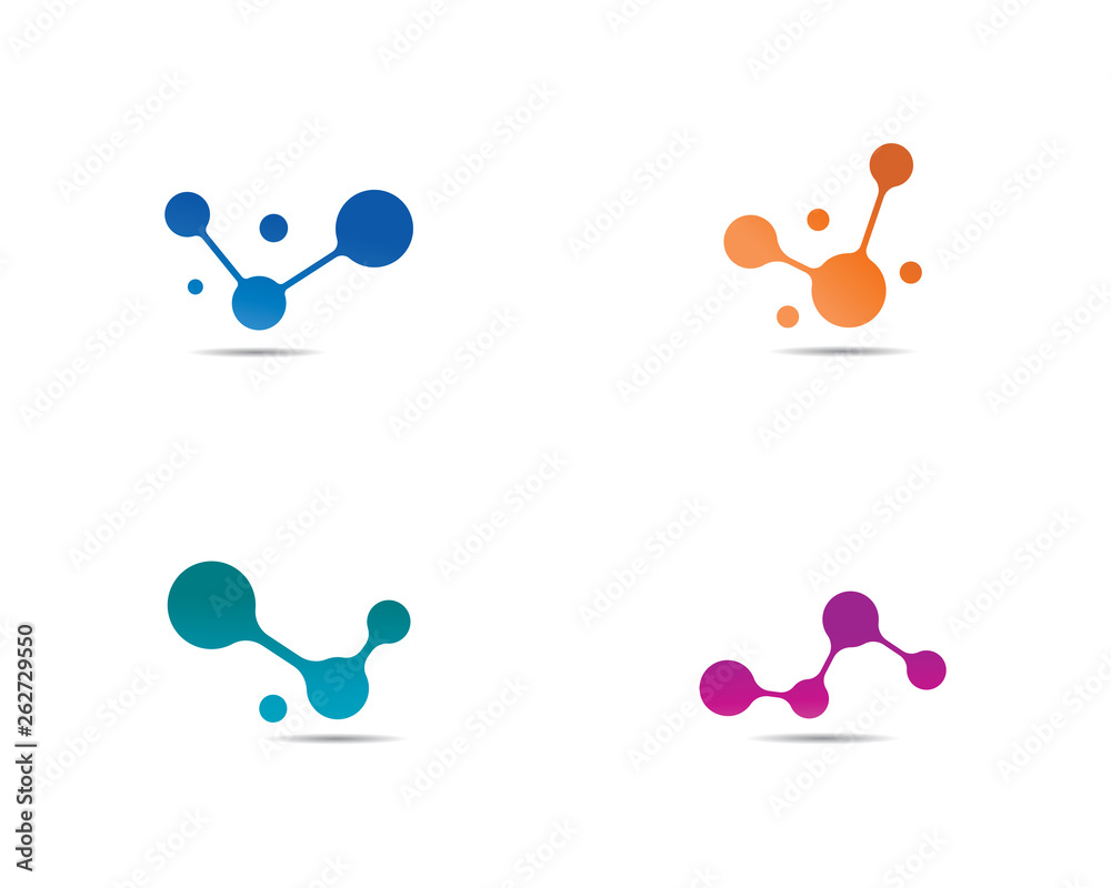 molecule logo vector icon illustration