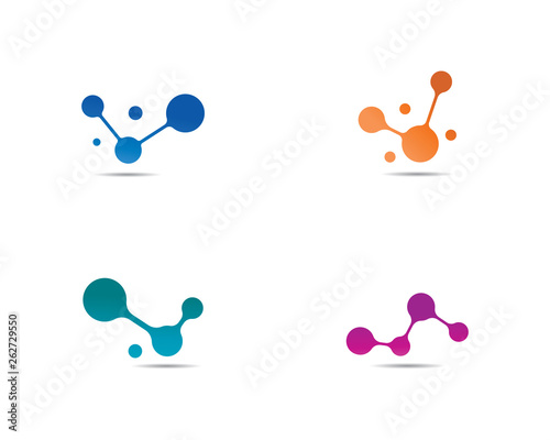 molecule logo vector icon illustration photo