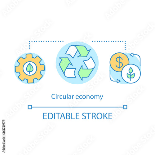 Circular economy concept icon