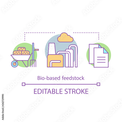 Bio based feedstocks concept icon