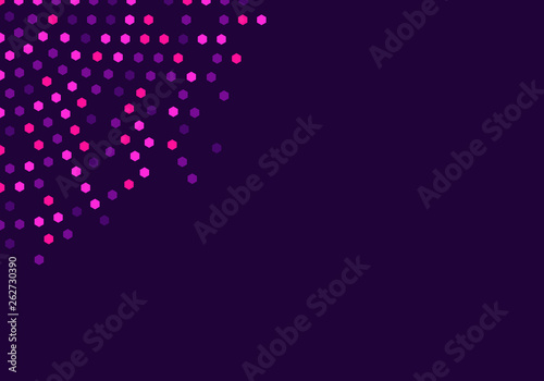 Ultraviolet vector cover with spots. Corner pattern. Design for business adverts.