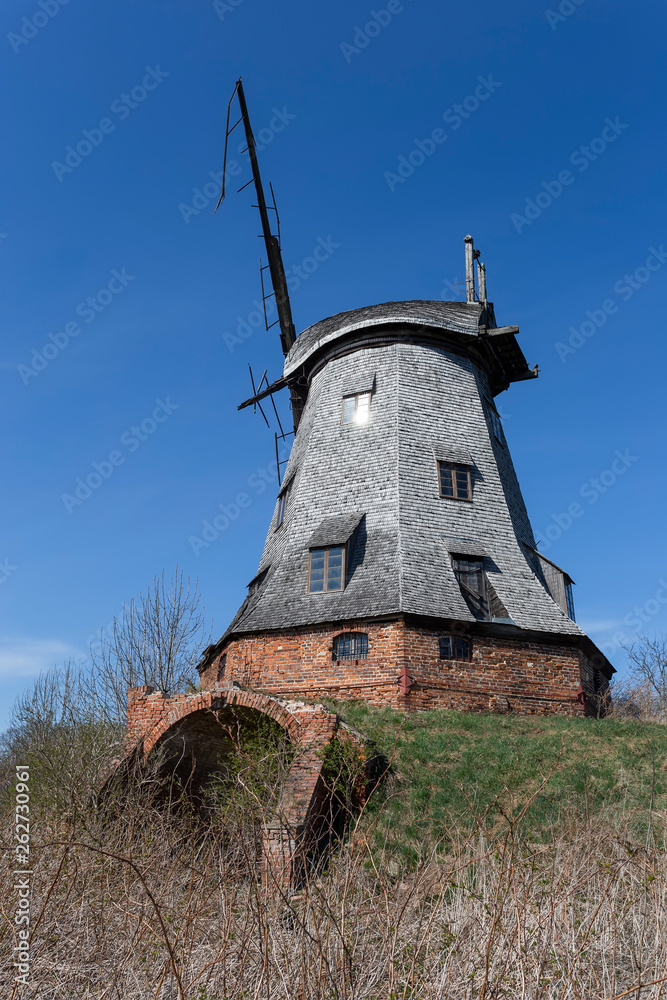 Old wooden windmill in Poland