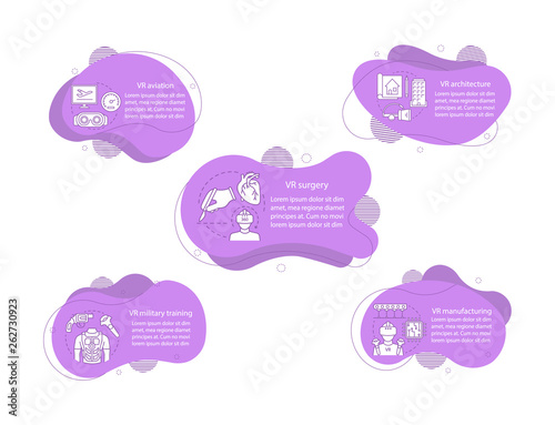 Virtual reality applying concept illustrations