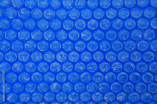 blue plastic bubbles background 