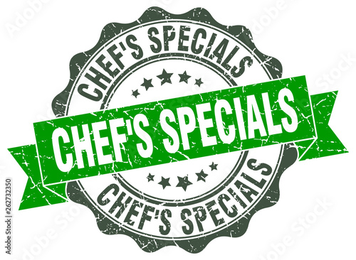 chef's specials stamp. sign. seal