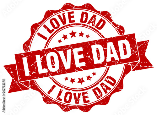 i love dad stamp. sign. seal photo