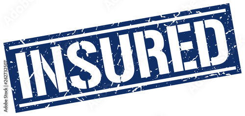 insured square grunge stamp