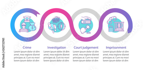 Law enforcement vector infographic template