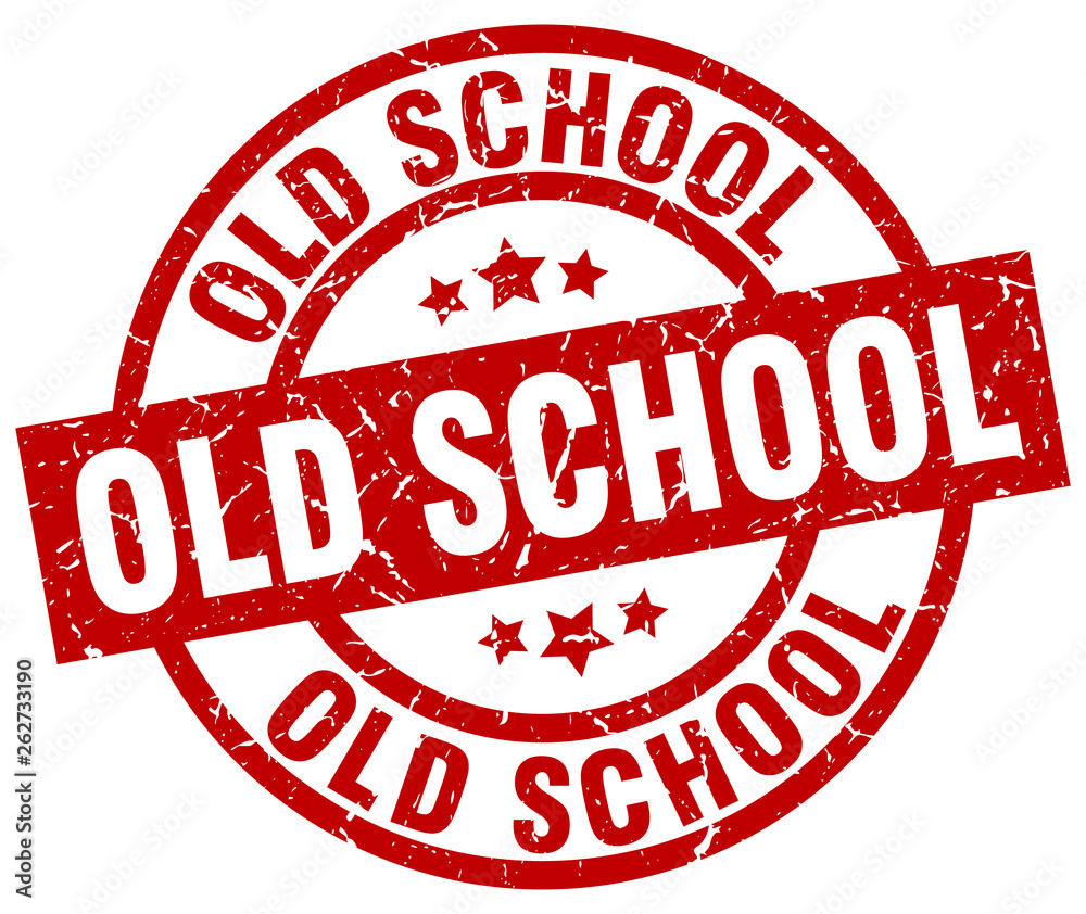 old school round red grunge stamp old school round red grunge stamp
