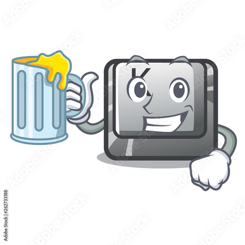 With juice button K on a character computer