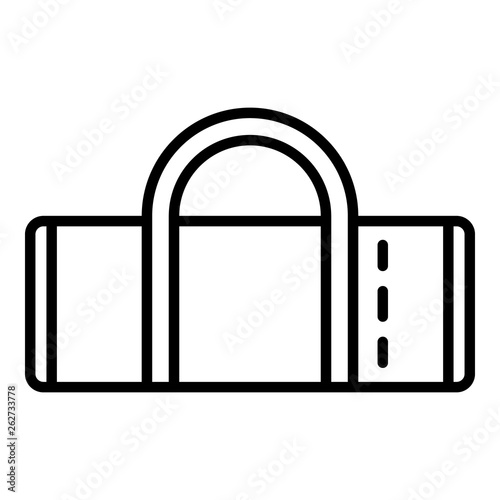 Sport bag icon. Outline sport bag vector icon for web design isolated on white background