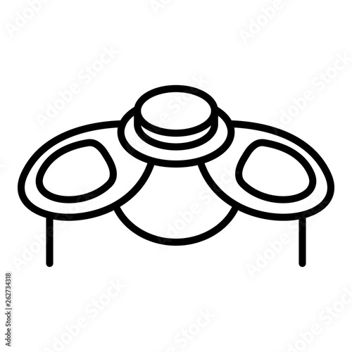 Fencing shoulder protect icon. Outline fencing shoulder protect vector icon for web design isolated on white background
