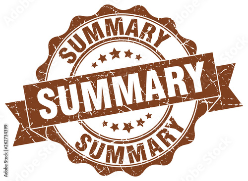 summary stamp. sign. seal