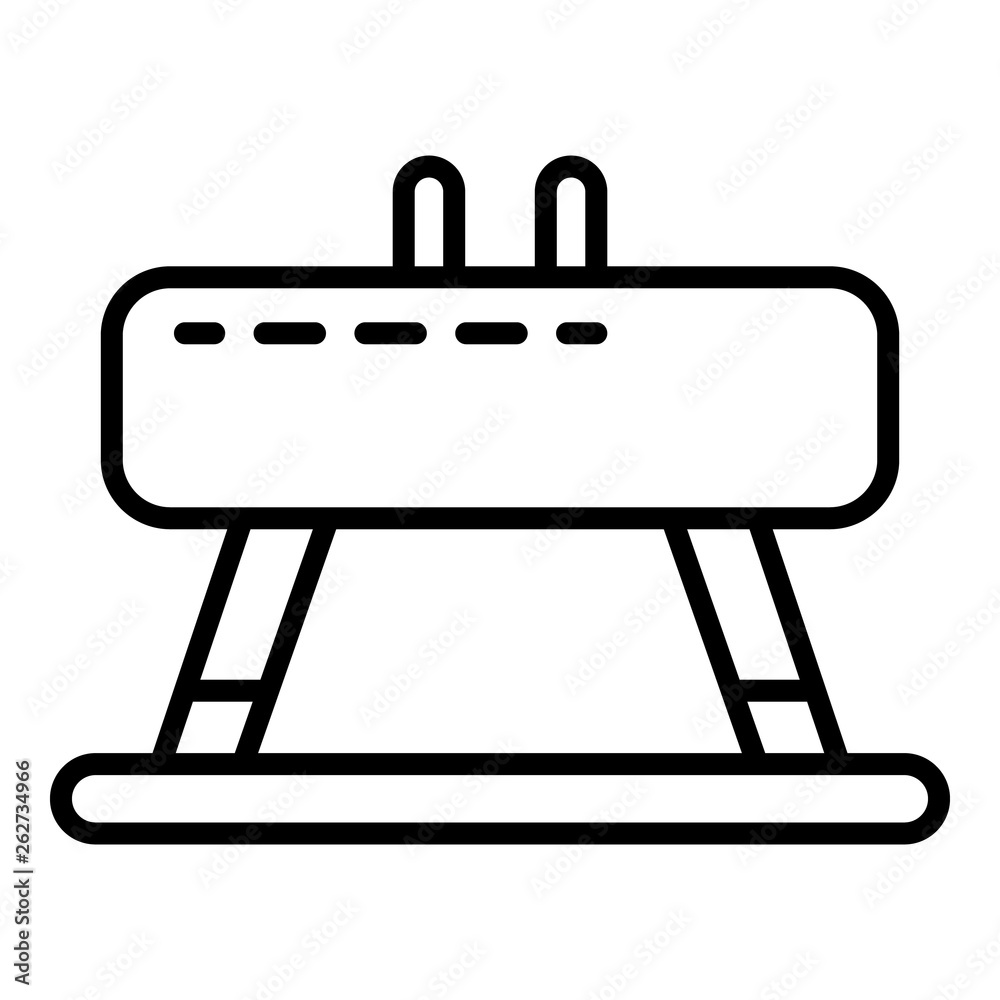 Vaulting horse icon. Outline vaulting horse vector icon for web design isolated on white background Vaulting horse icon. Outline vaulting horse vector icon for web design isolated on white background