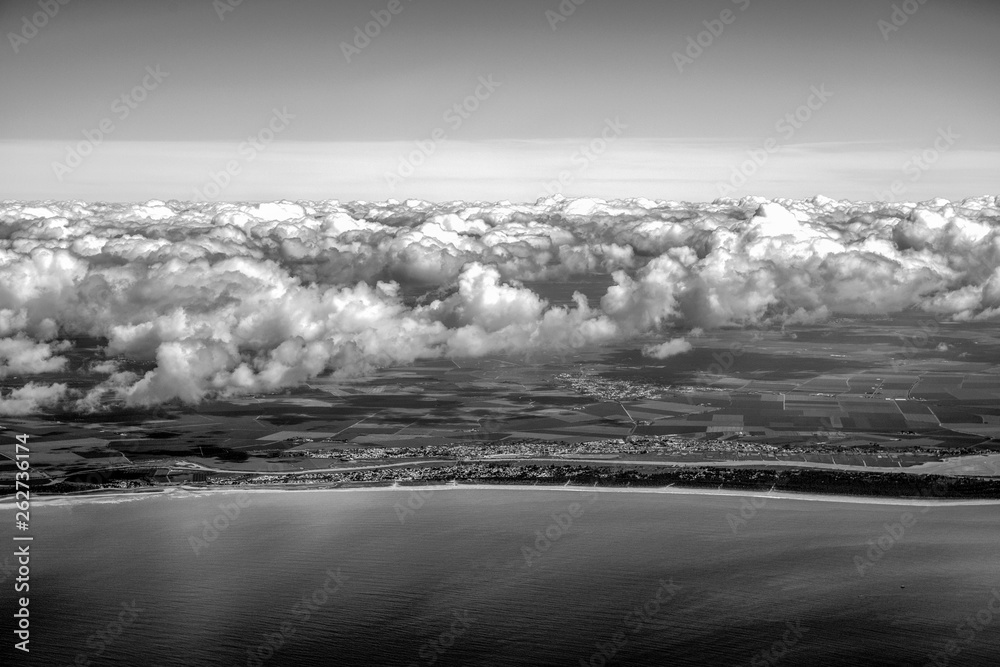 Islands of ré and Oléron from aerial view