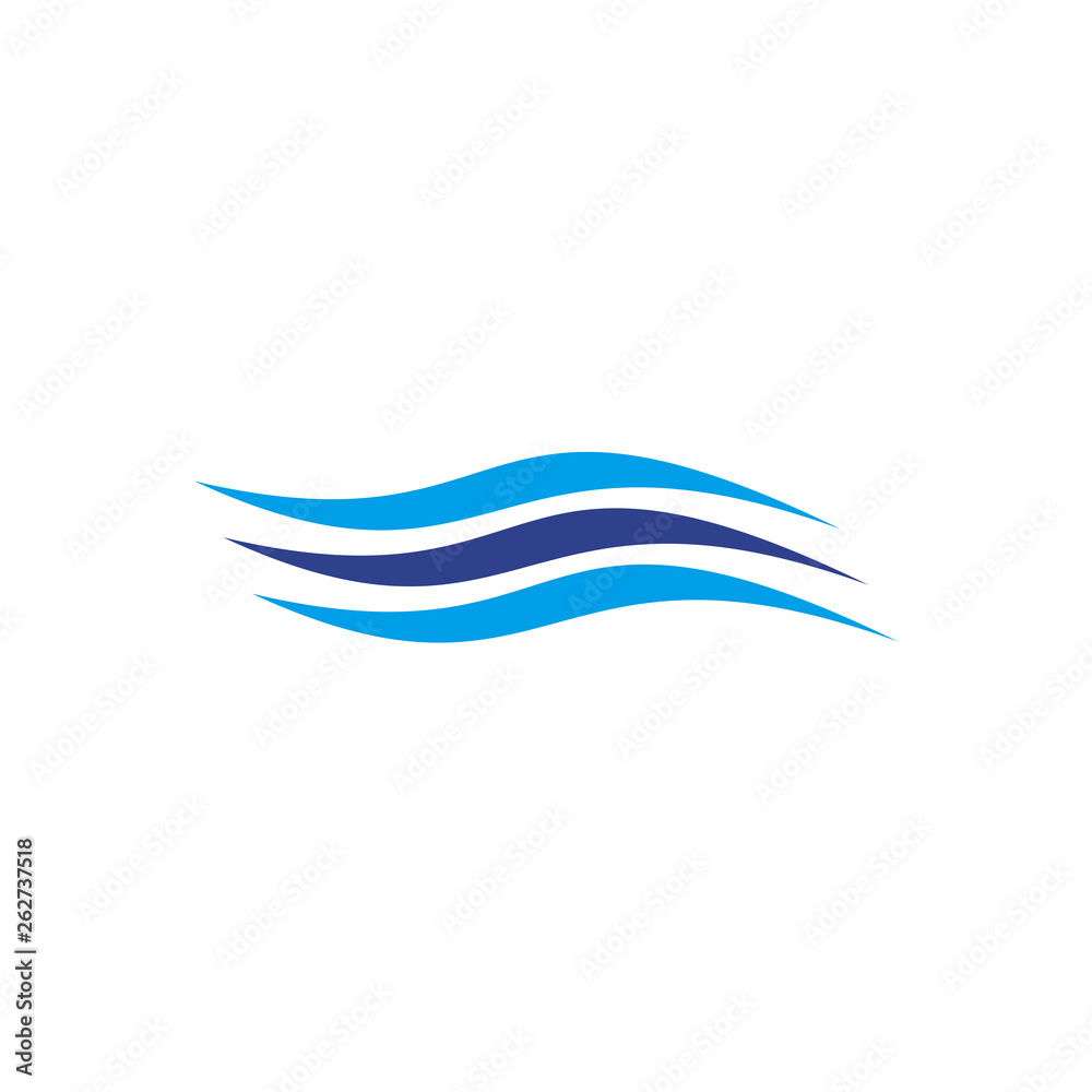 Wave icon logo design vector template