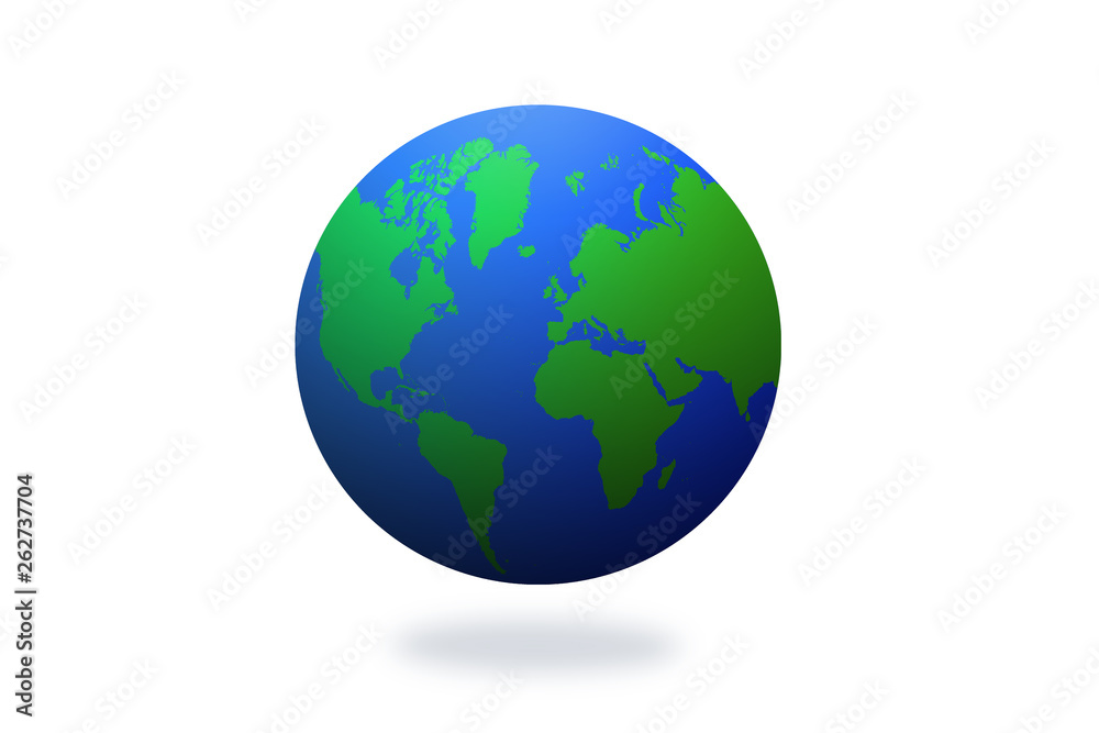 Fototapeta premium Earth globes isolated on white background