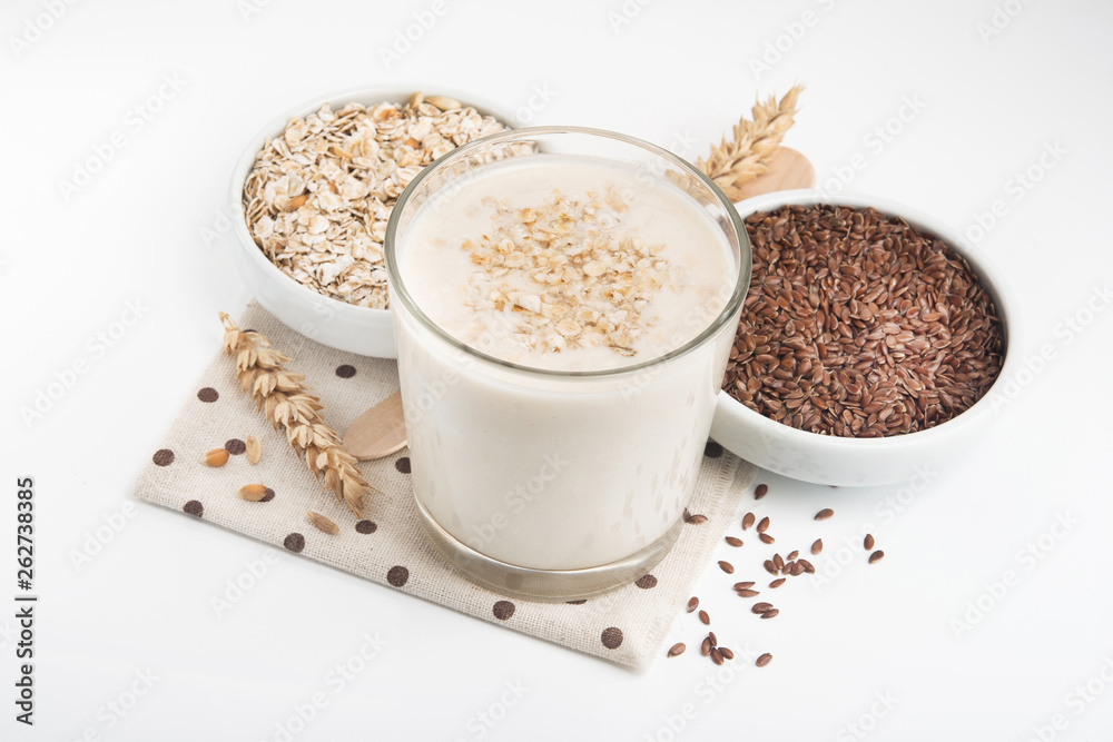 Healthy and vegan food and drink glass Healthy and vegan food and drink glass