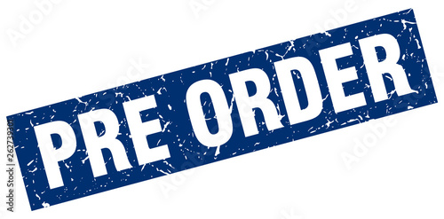 square grunge blue pre order stamp