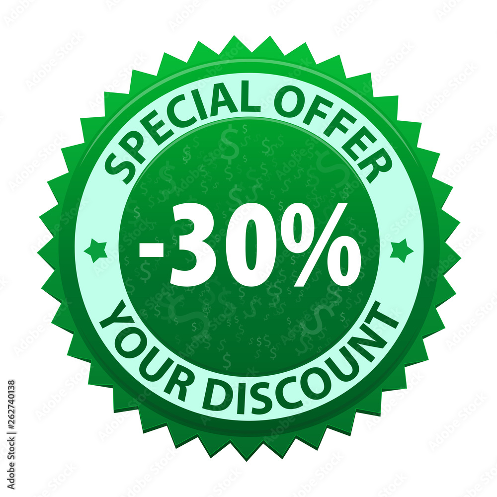 Discount label special offer 30 percent off - icon