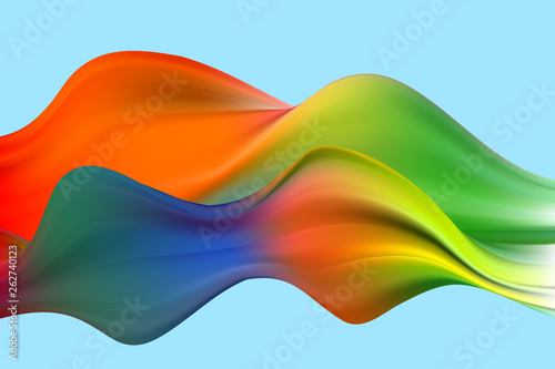Fototapeta Naklejka Na Ścianę i Meble -  Abstract colorful vector background, color flow liquid wave for design brochure, website, flyer. Stream fluid. Acrylic paint