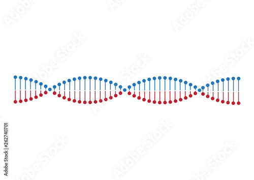 DNA molecule vector illustration. Gene. Medical technology.