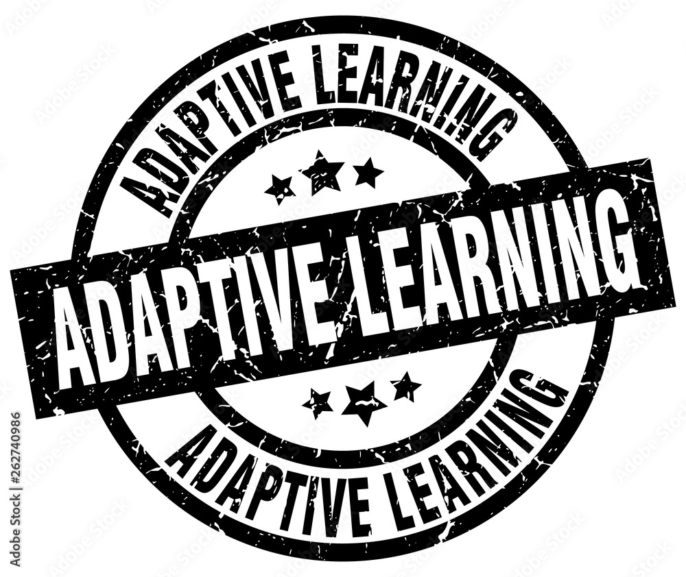adaptive learning round grunge black stamp adaptive learning round grunge black stamp
