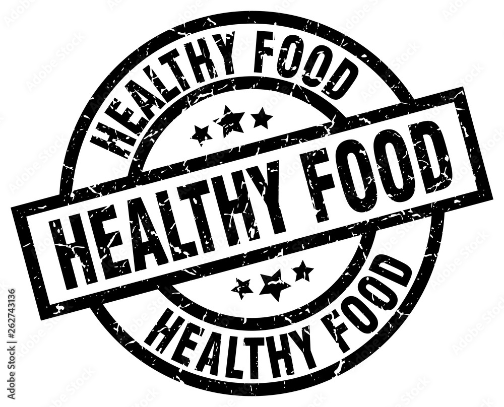 healthy food round grunge black stamp healthy food round grunge black stamp