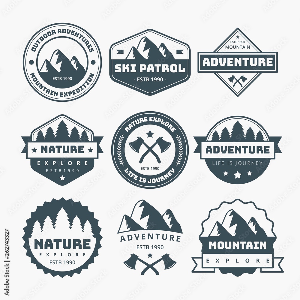 Obraz premium MOUNTAIN LABELS DESIGN