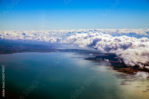 Islands of ré and Oléron from aerial view