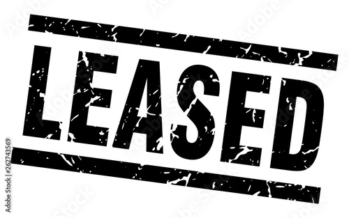 square grunge black leased stamp