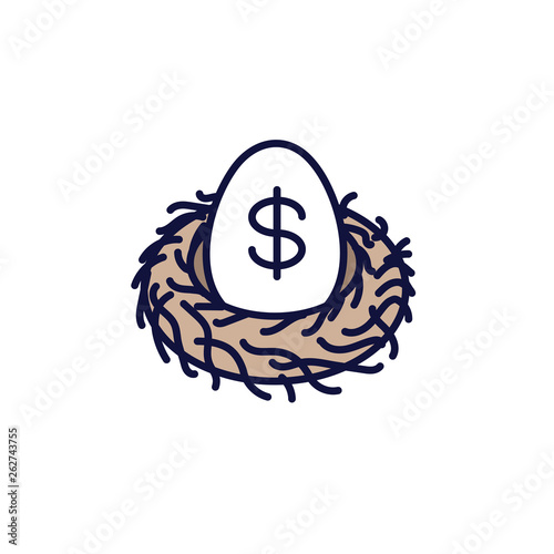 Retirement Investments and Dividend Income, Mutual Fund, IRA Icon set