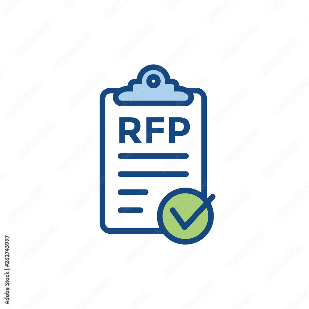 Fototapeta premium RFP Icon - request for proposal concept or idea