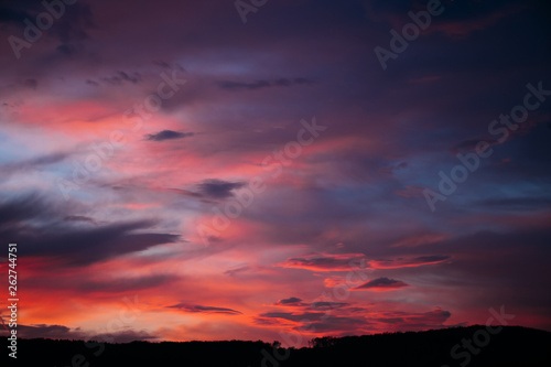 Dramatic sky at sunset