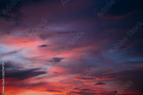 Dramatic sky at sunset © belyaaa