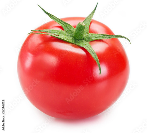 Fresh tomato on white background