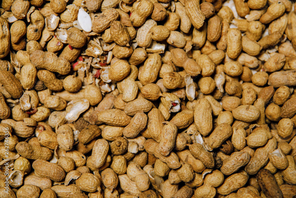 Brown peanuts in a shell. Brown peanuts in a shell.