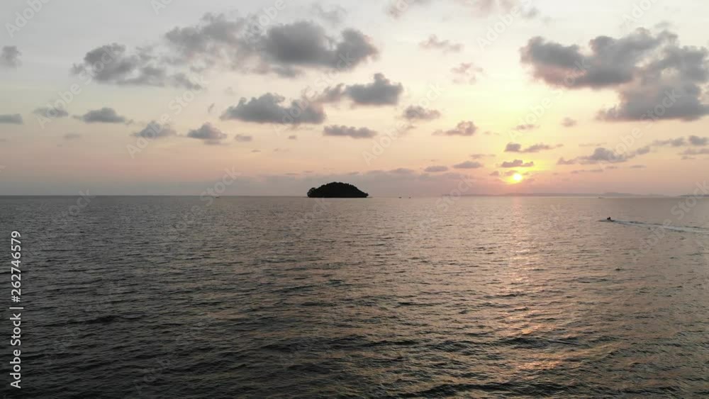 Aerial Sunset Ocean View at Sihanoukville Aerial Sunset Ocean View at Sihanoukville