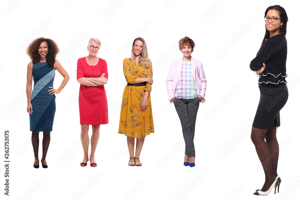 Obraz premium Group of women in a row