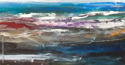 Wave, cold sea oil on canvas art