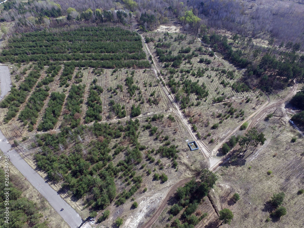 Aerial view of the Saburb landscape (drone image). Near Kiev,Ukraine Aerial view of the Saburb landscape (drone image). Near Kiev,Ukraine